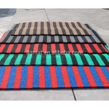 Double color stripe  pvc coil mat (3G-3S)